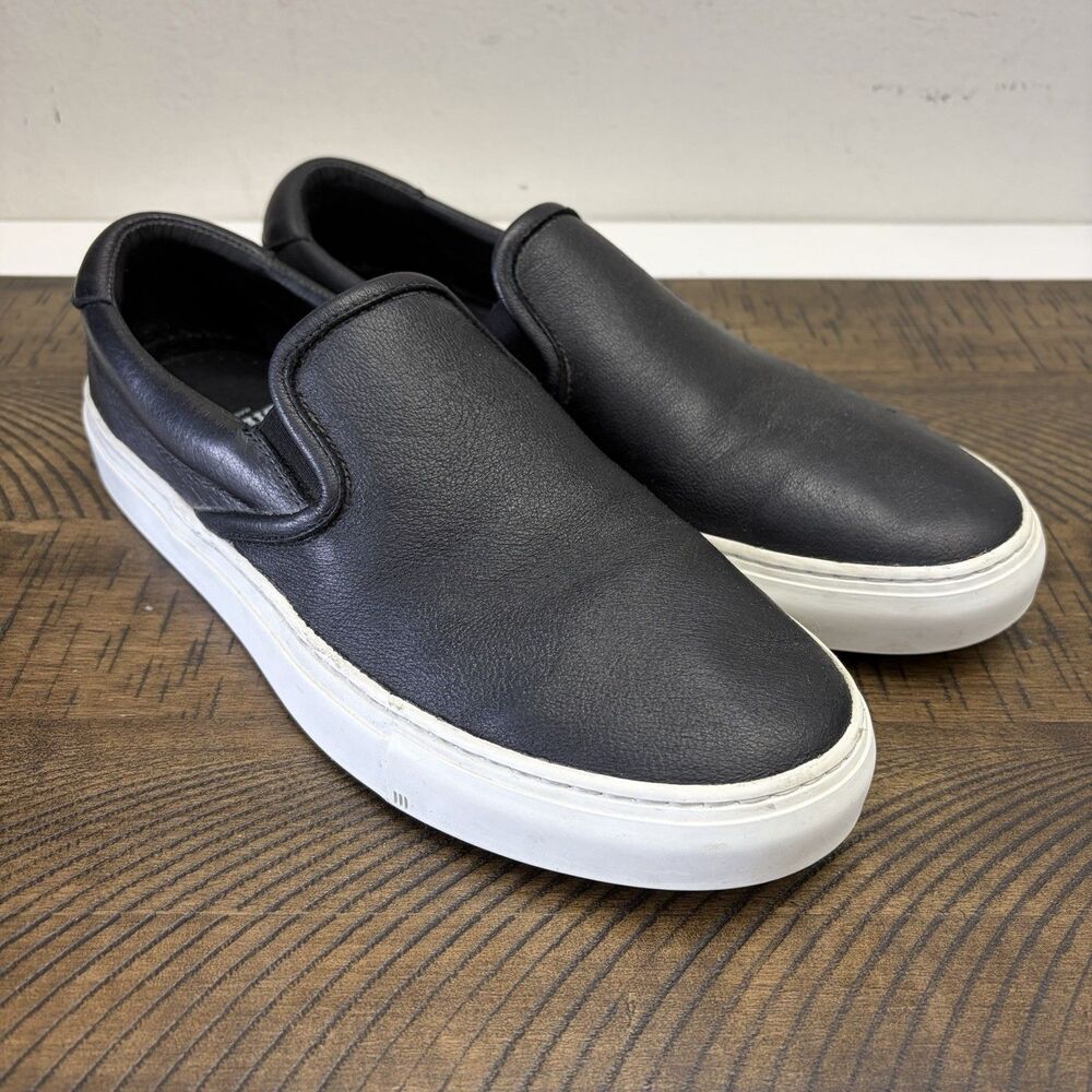Diemme Garda Slip On Leather Low Top Sneakers Men US 10 Black Shoes EU 43